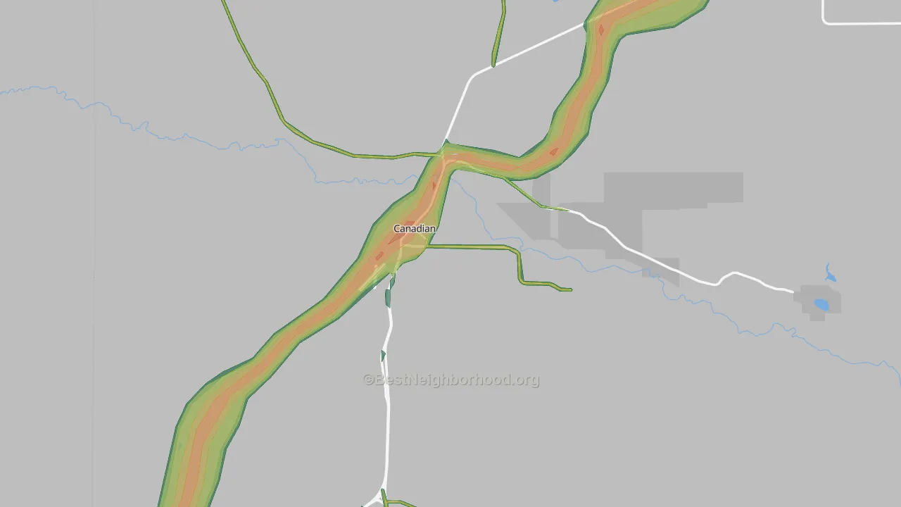 79014, TX Map of Noise Levels in 79014