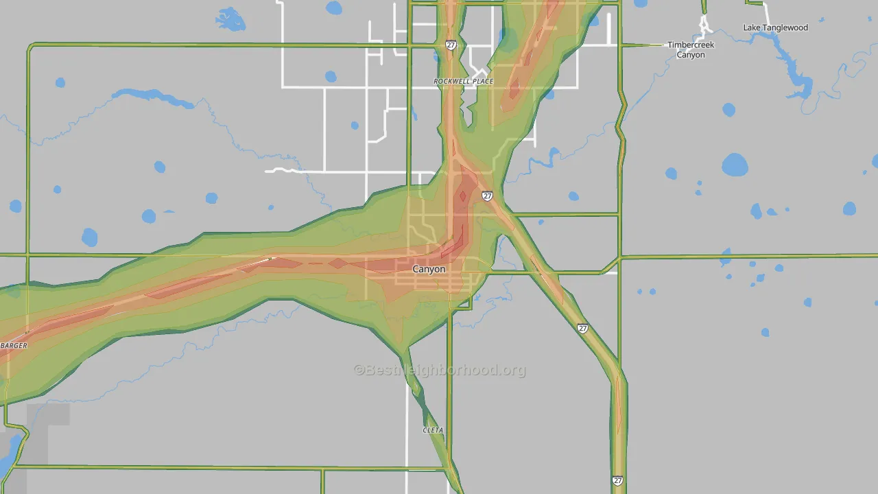 79015, TX Map of Noise Levels in 79015