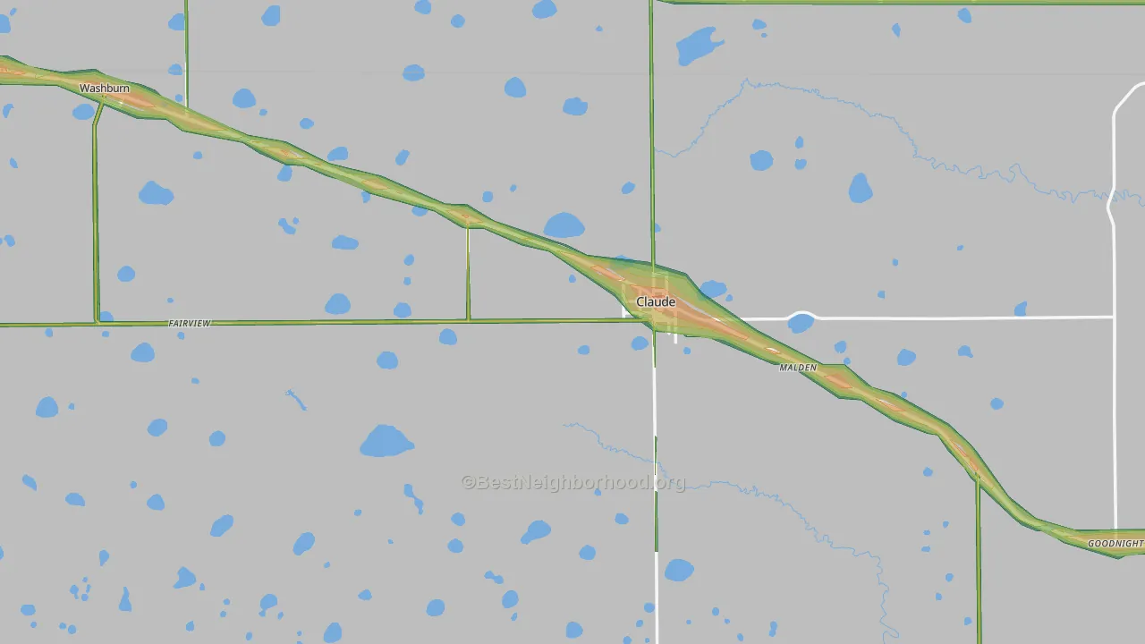 79019, TX Map of Noise Levels in 79019