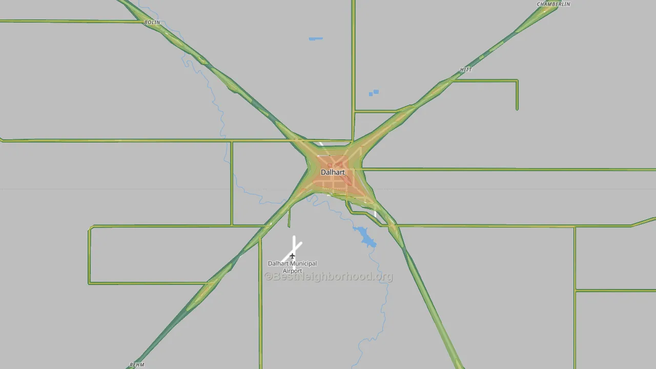 79022, TX Map of Noise Levels in 79022