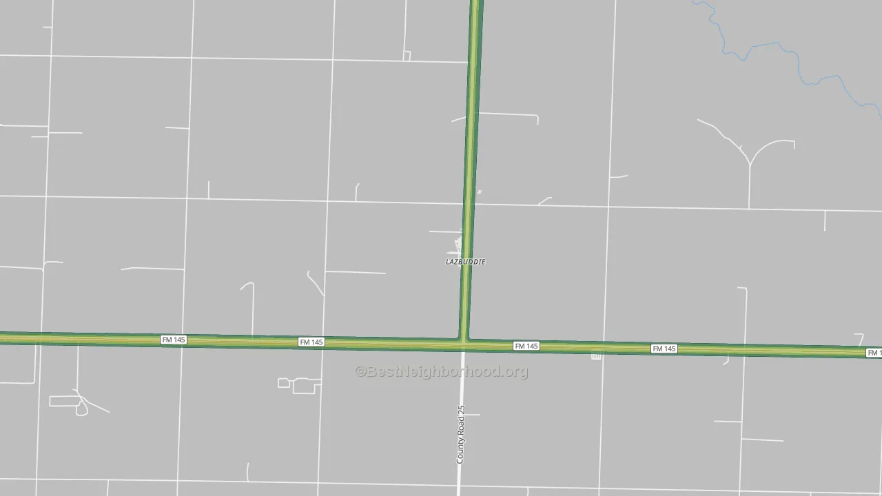 79053, TX Map of Noise Levels in 79053