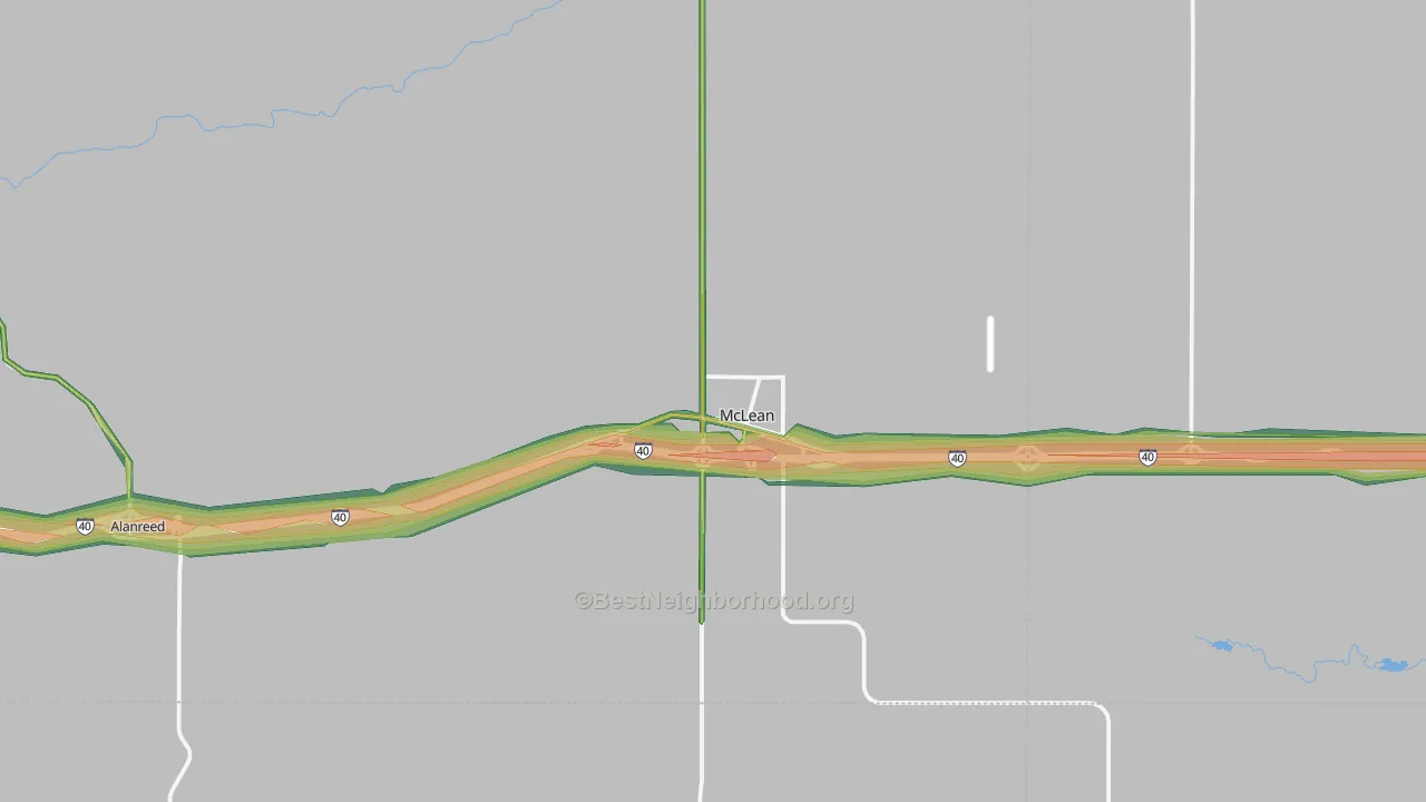 79057, TX Map of Noise Levels in 79057