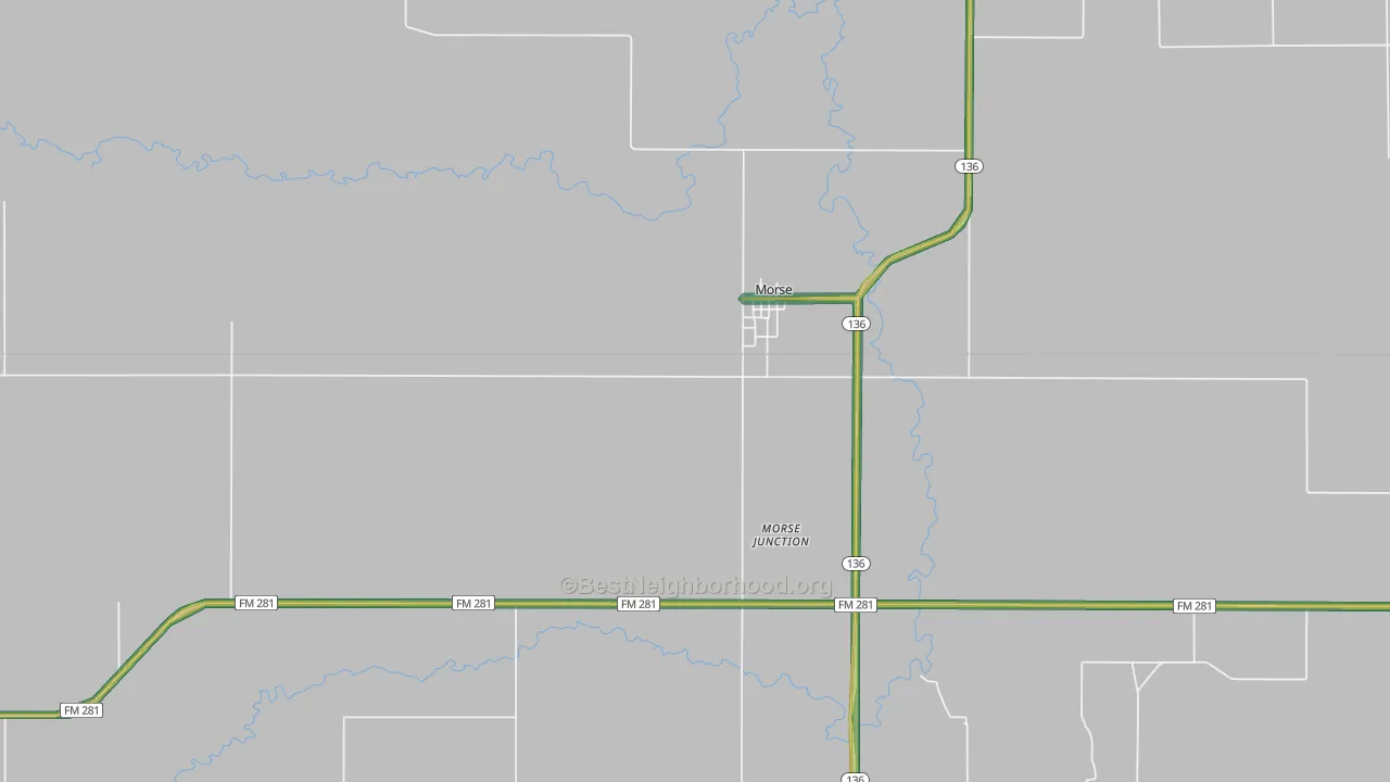 79062, TX Map of Noise Levels in 79062