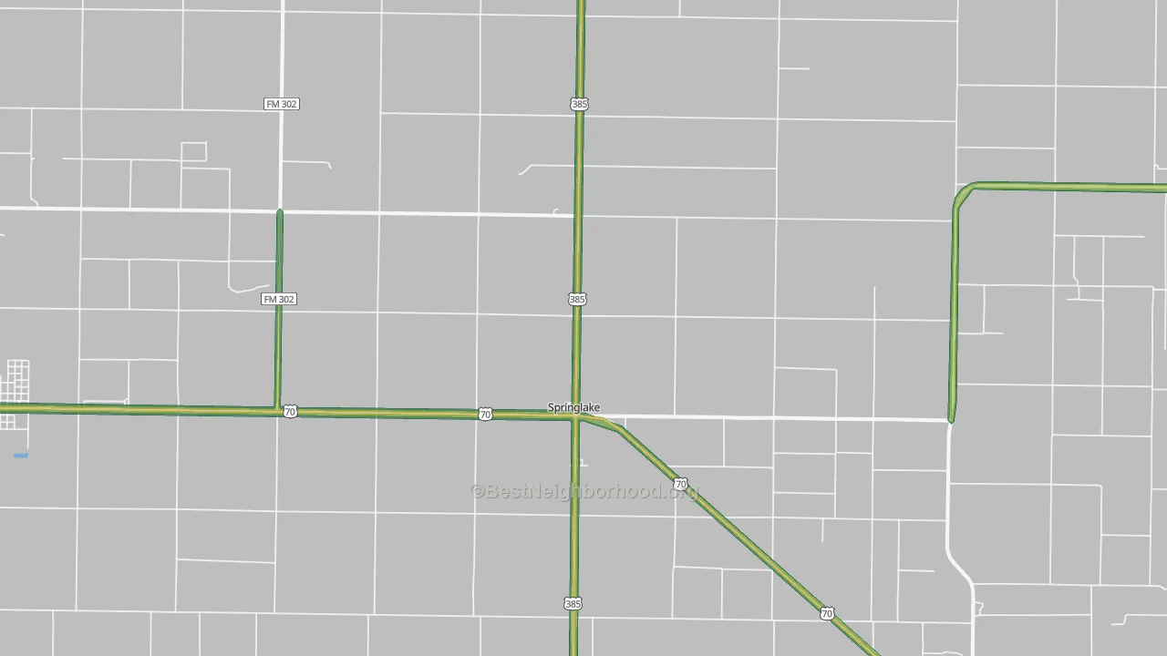 79082, TX Map of Noise Levels in 79082