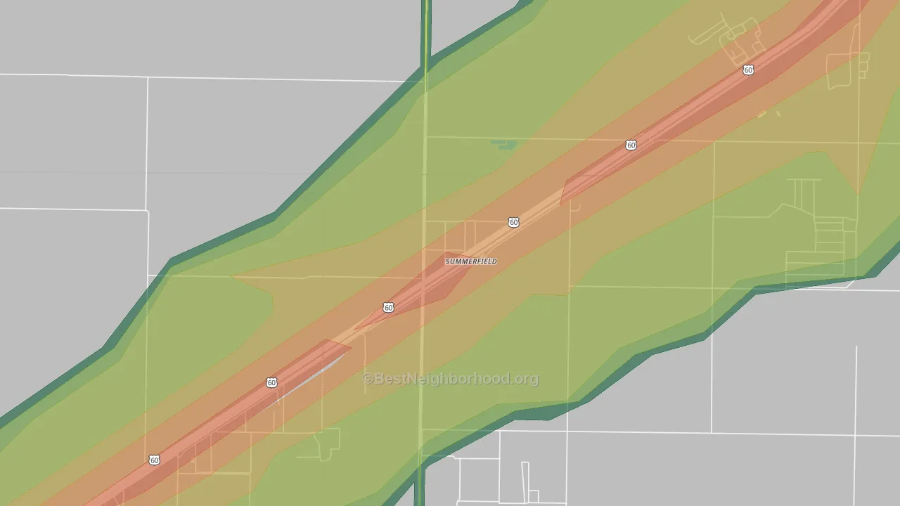 79085, TX Map of Noise Levels in 79085