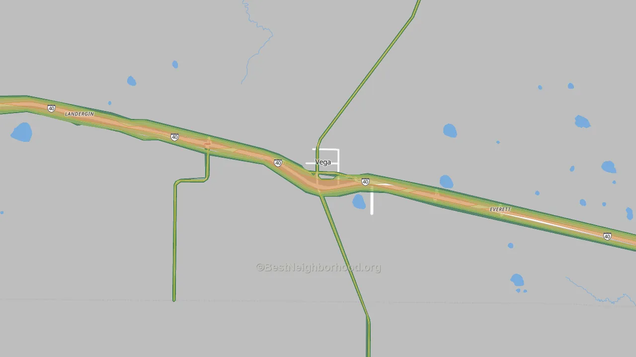 79092, TX Map of Noise Levels in 79092