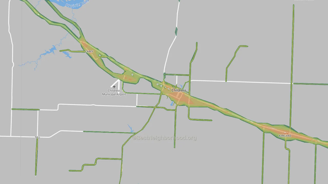 79201, TX Map of Noise Levels in 79201