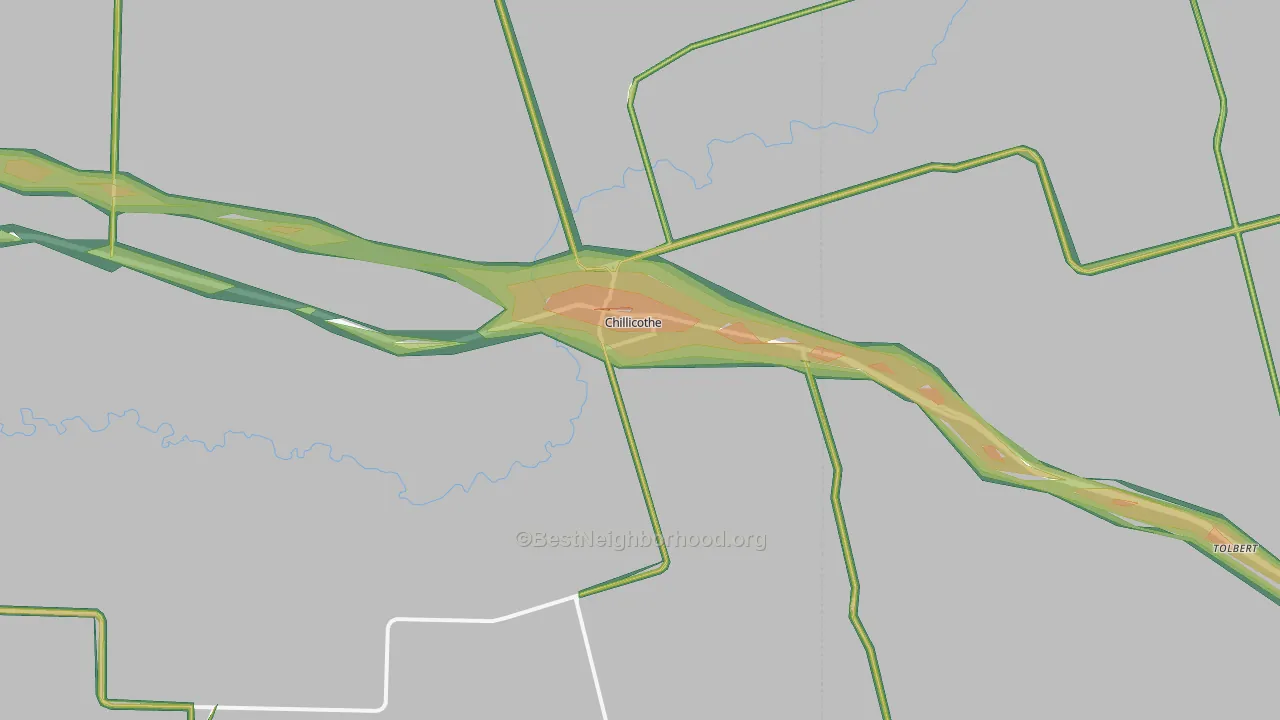 79225, TX Map of Noise Levels in 79225