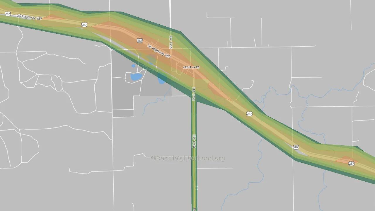 79240, TX Map of Noise Levels in 79240