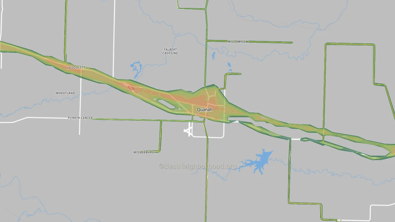79252, TX Map of Noise Levels in 79252