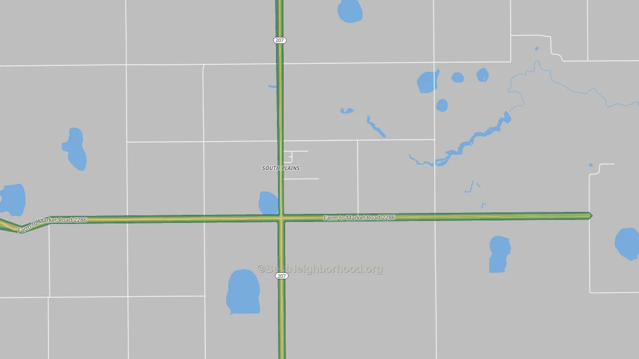 79258, TX Map of Noise Levels in 79258