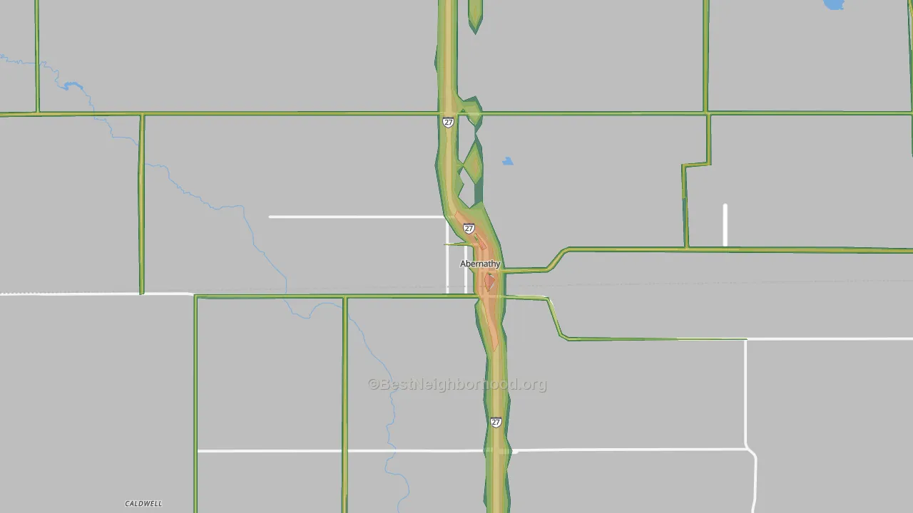 79311, TX Map of Noise Levels in 79311