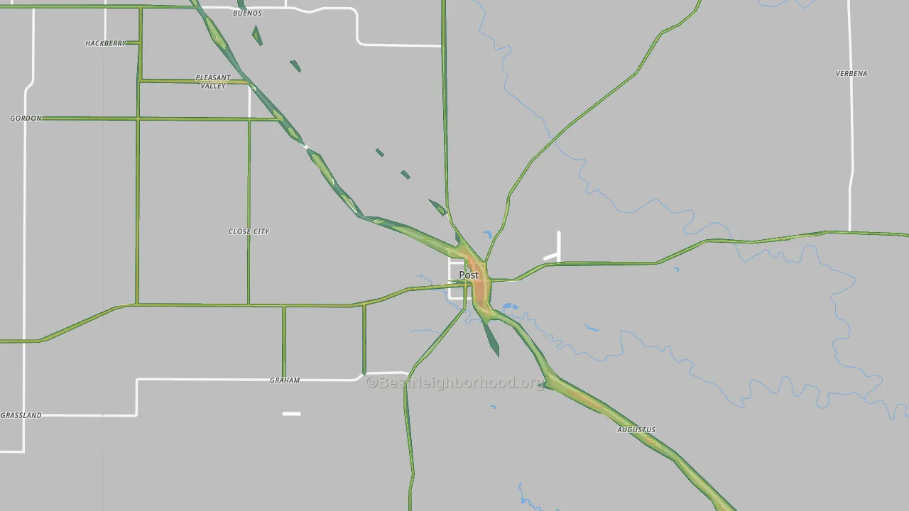 79356, TX Map of Noise Levels in 79356