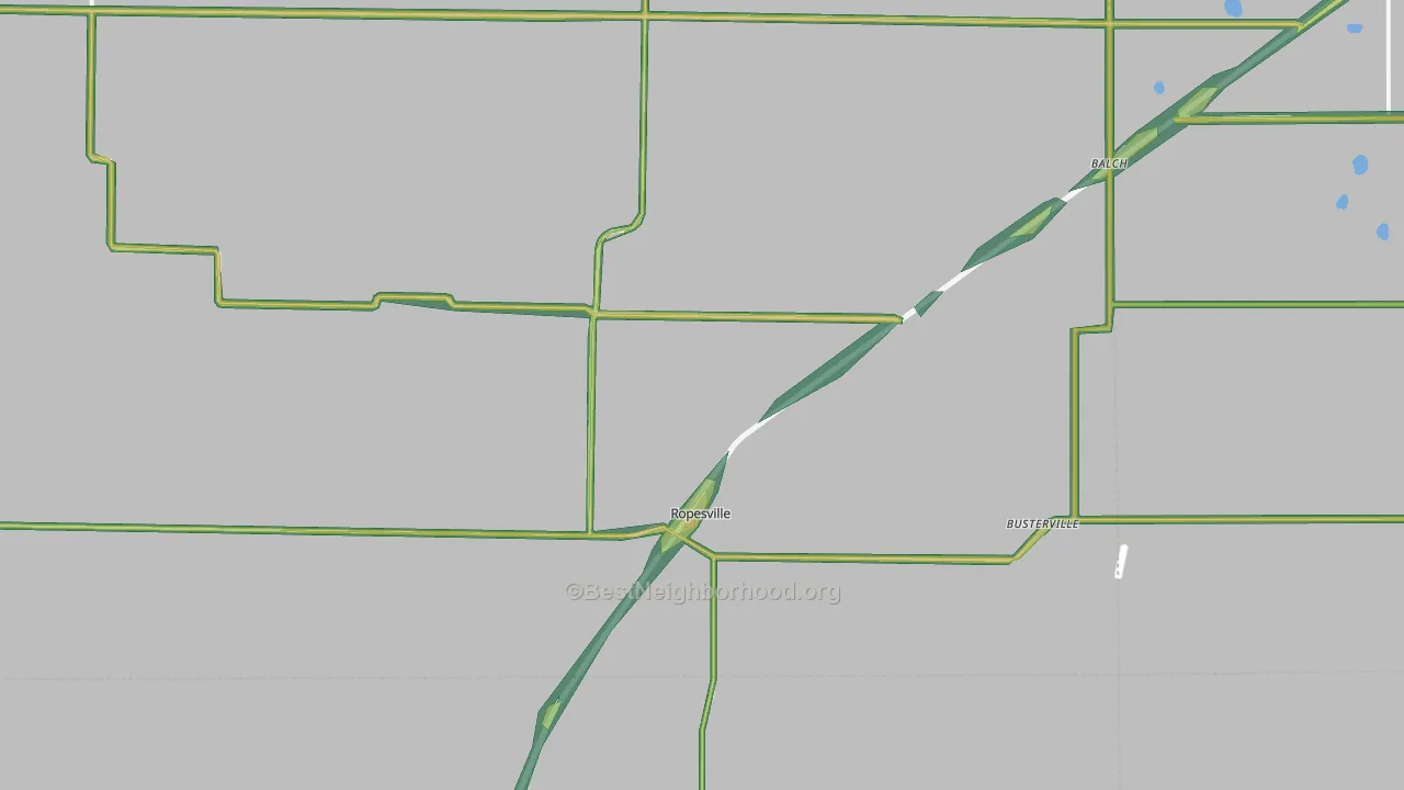 79358, TX Map of Noise Levels in 79358