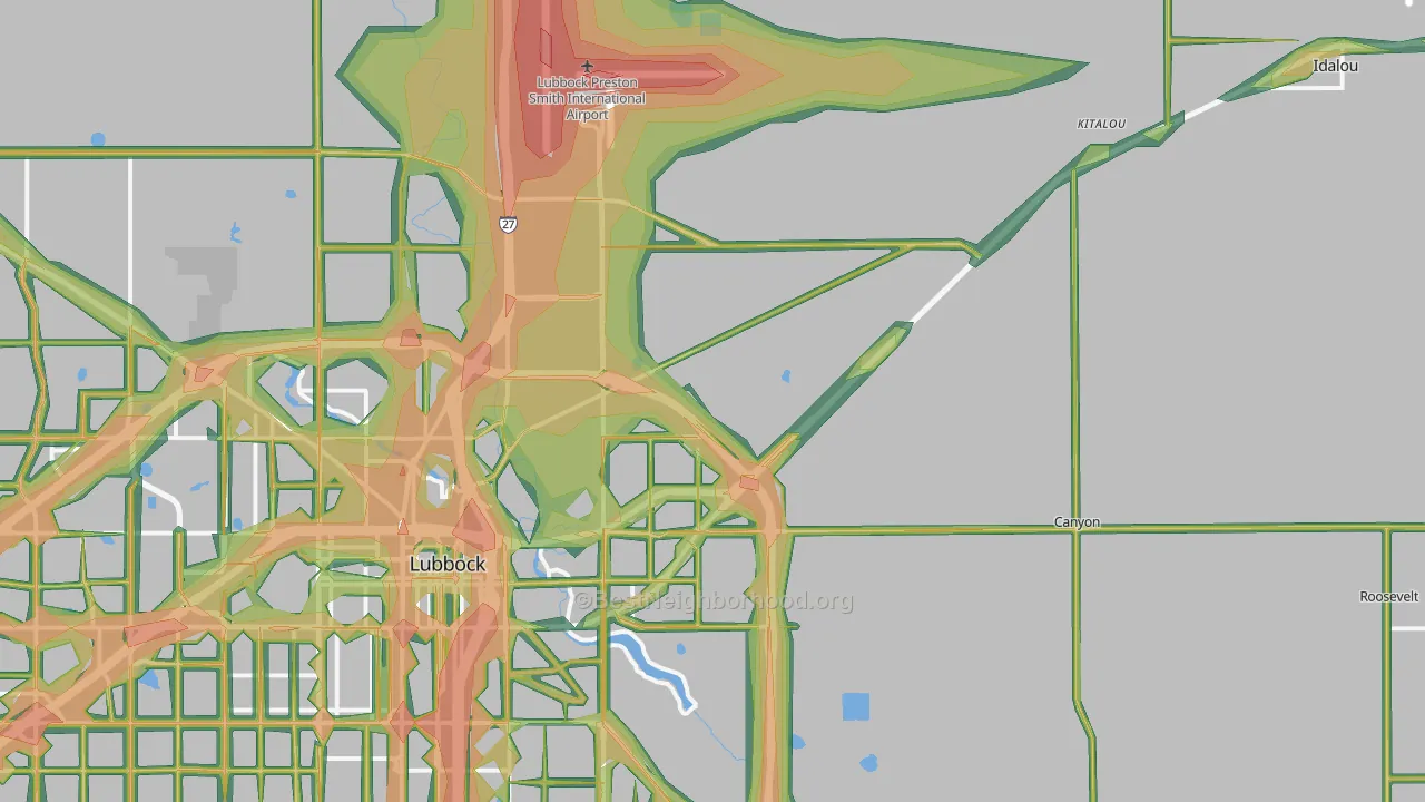 79403, TX Map of Noise Levels in 79403