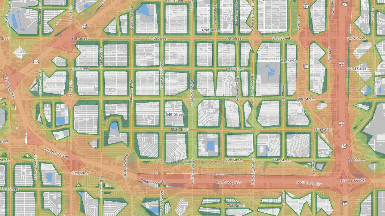 79413, TX Map of Noise Levels in 79413