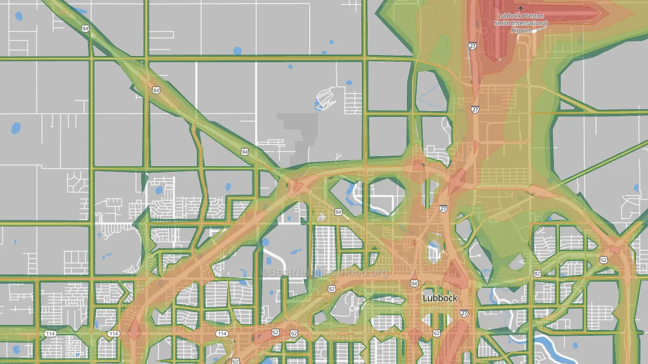 79415, TX Map of Noise Levels in 79415