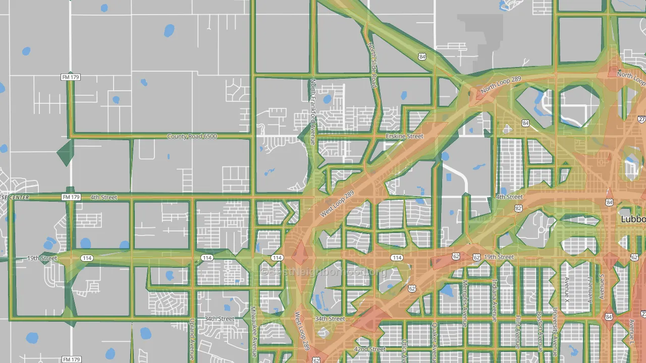 79416, TX Map of Noise Levels in 79416