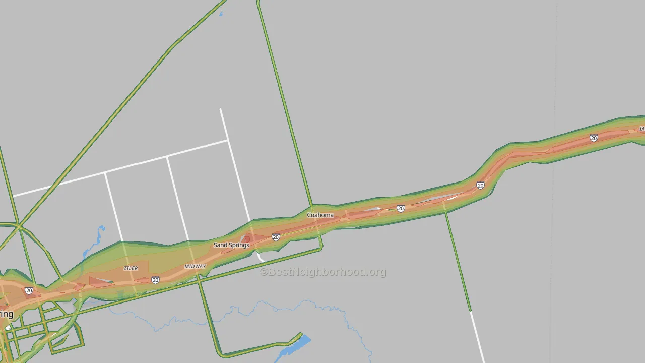 79511, TX Map of Noise Levels in 79511