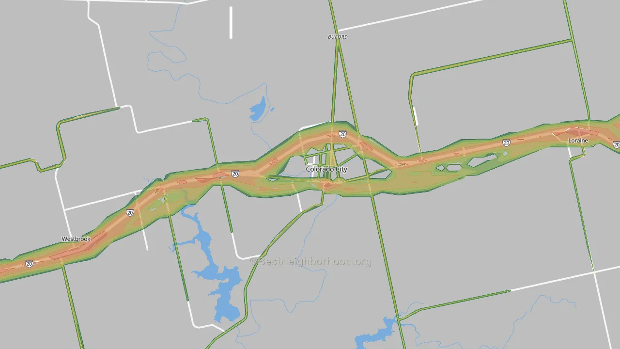 79512, TX Map of Noise Levels in 79512