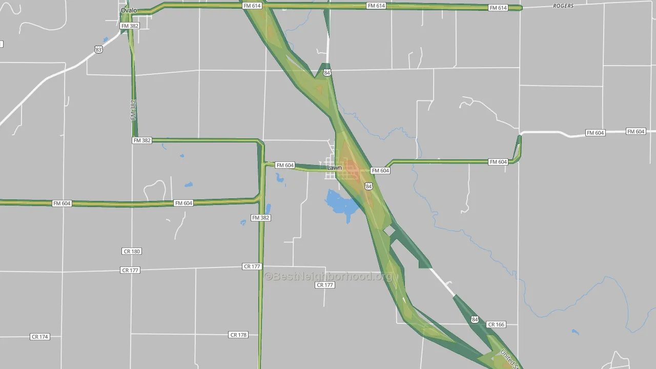 79530, TX Map of Noise Levels in 79530