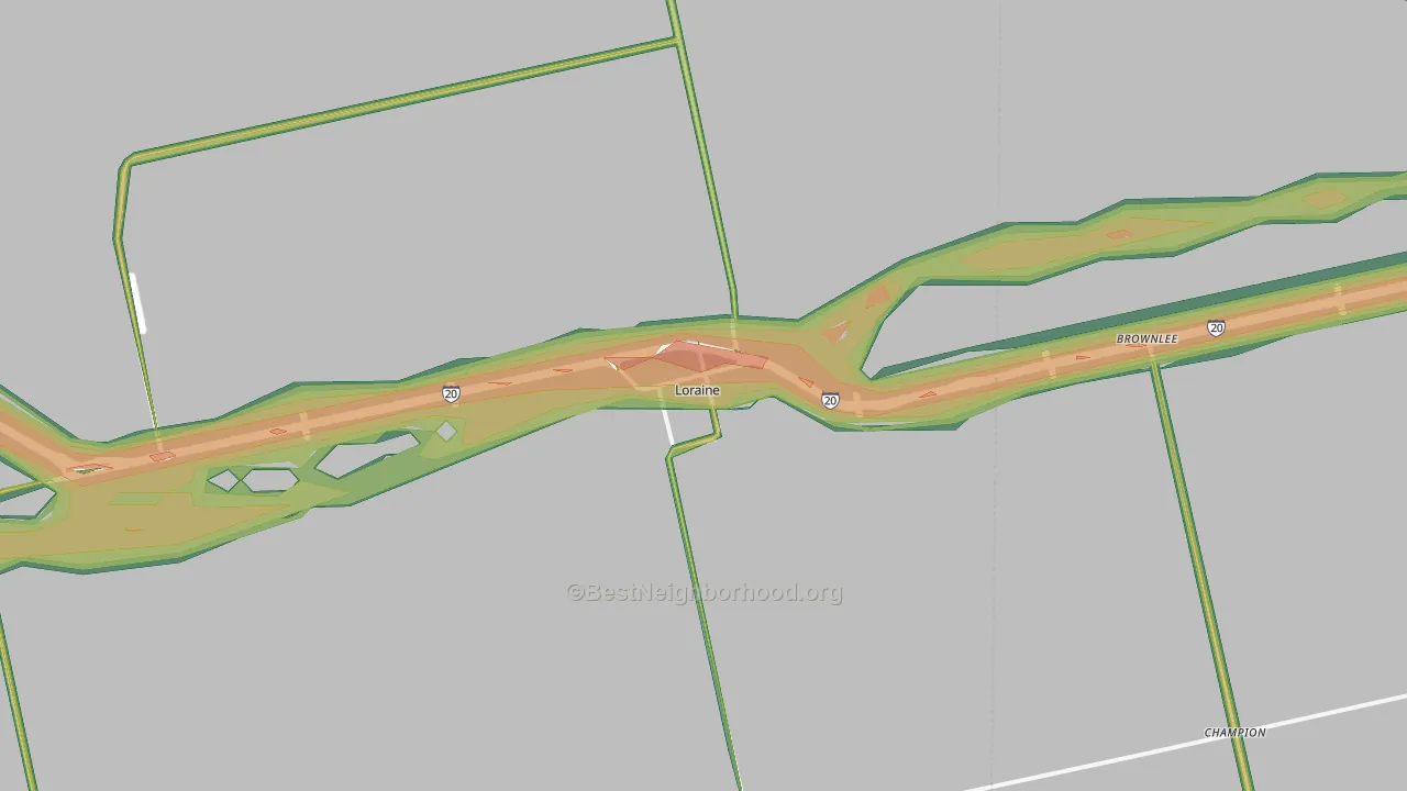 79532, TX Map of Noise Levels in 79532