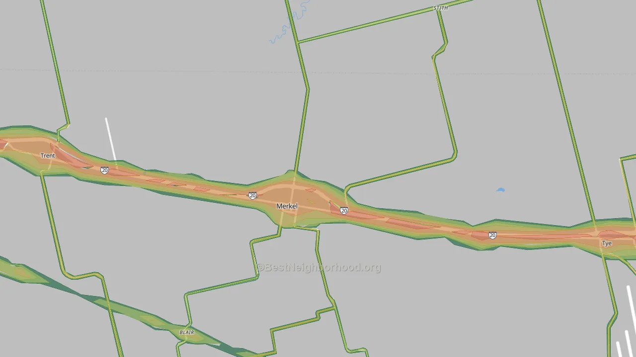 79536, TX Map of Noise Levels in 79536