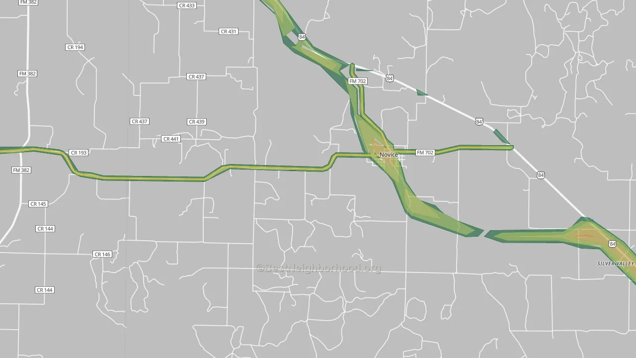 79538, TX Map of Noise Levels in 79538