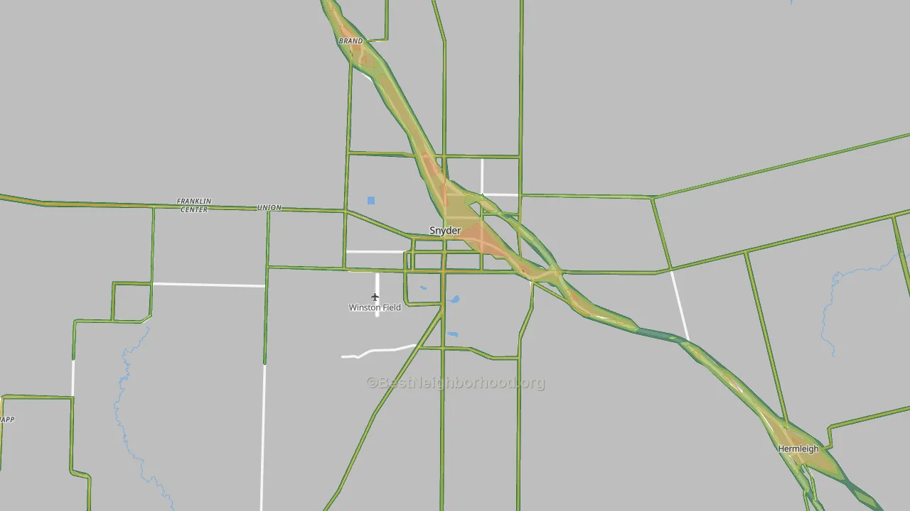 79549, TX Map of Noise Levels in 79549