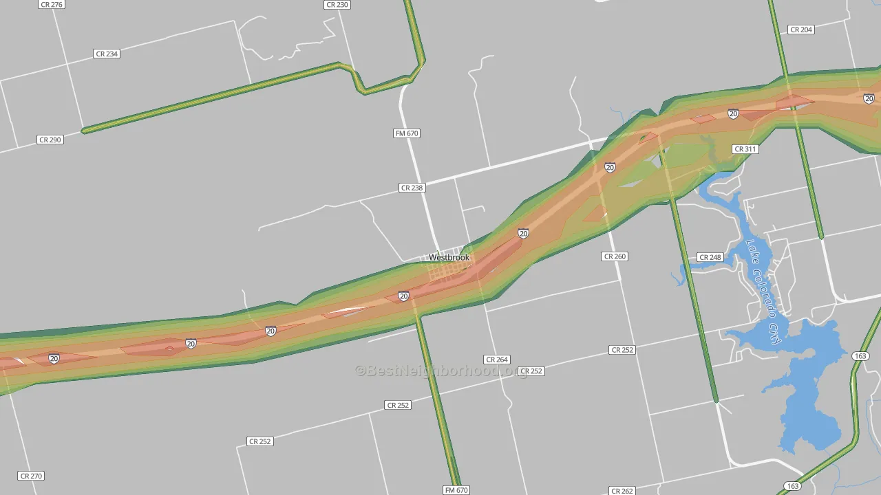 79565, TX Map of Noise Levels in 79565