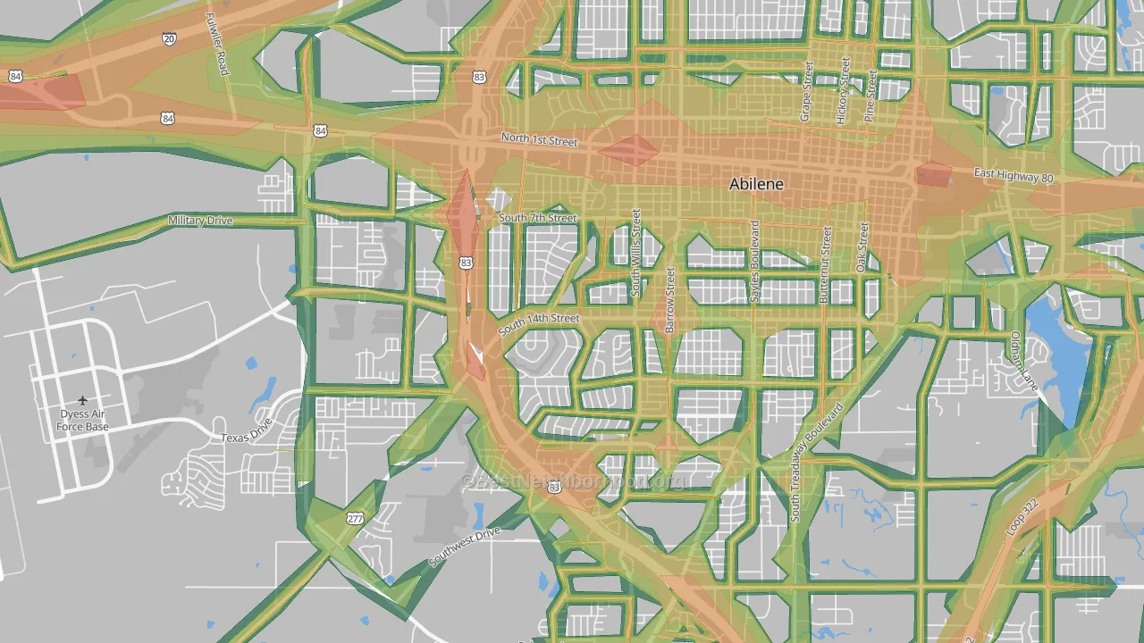 79605, TX Map of Noise Levels in 79605