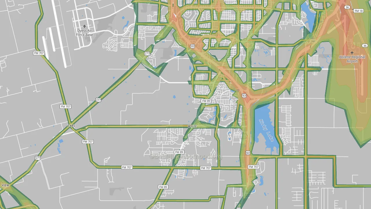 79606, TX Map of Noise Levels in 79606