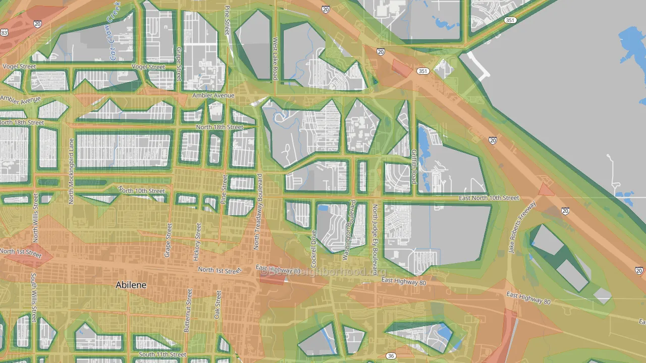79699, TX Map of Noise Levels in 79699