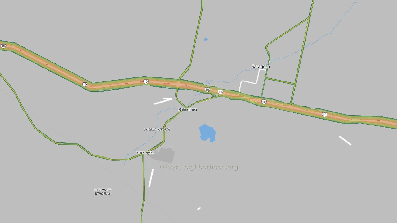 79718, TX Map of Noise Levels in 79718