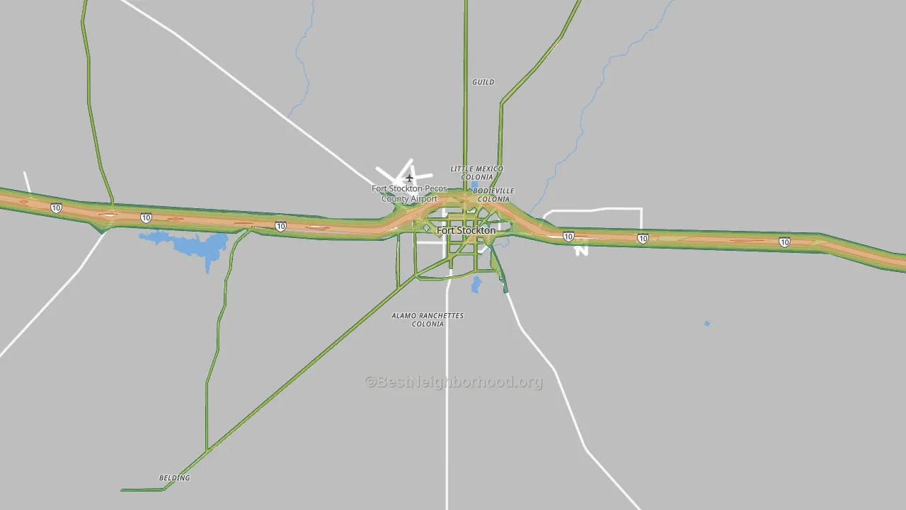 79735, TX Map of Noise Levels in 79735