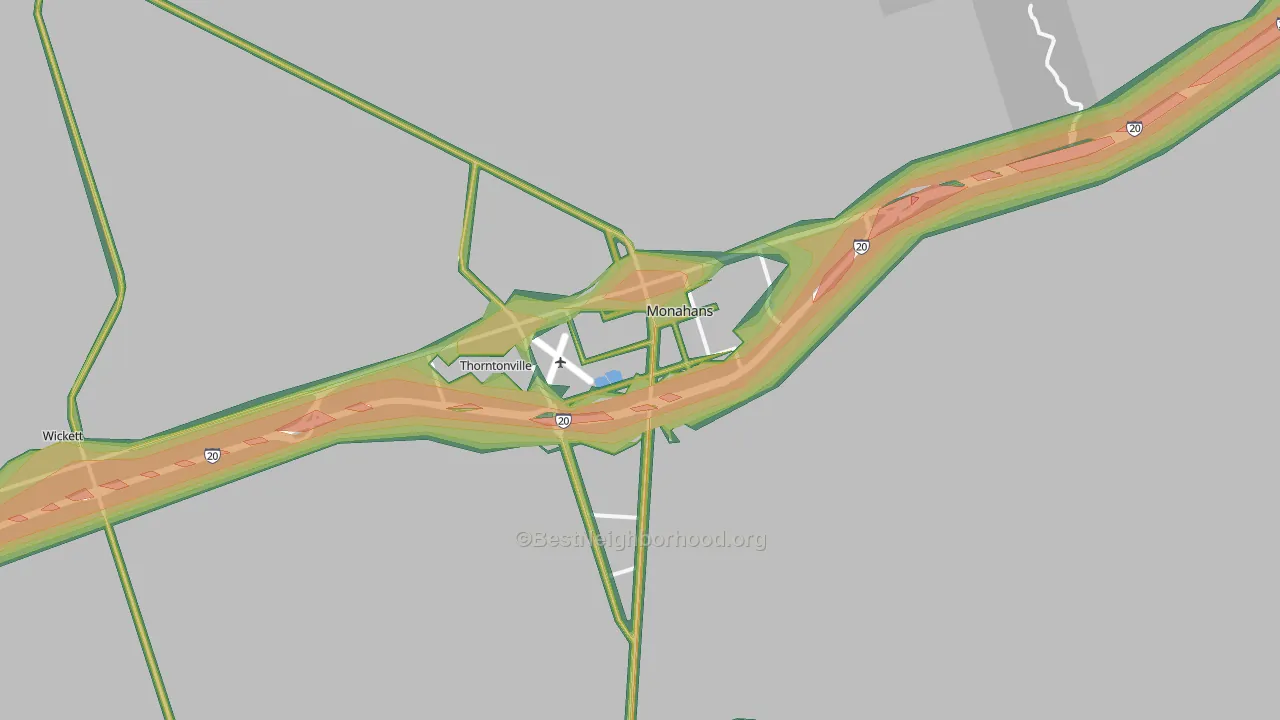 79756, TX Map of Noise Levels in 79756