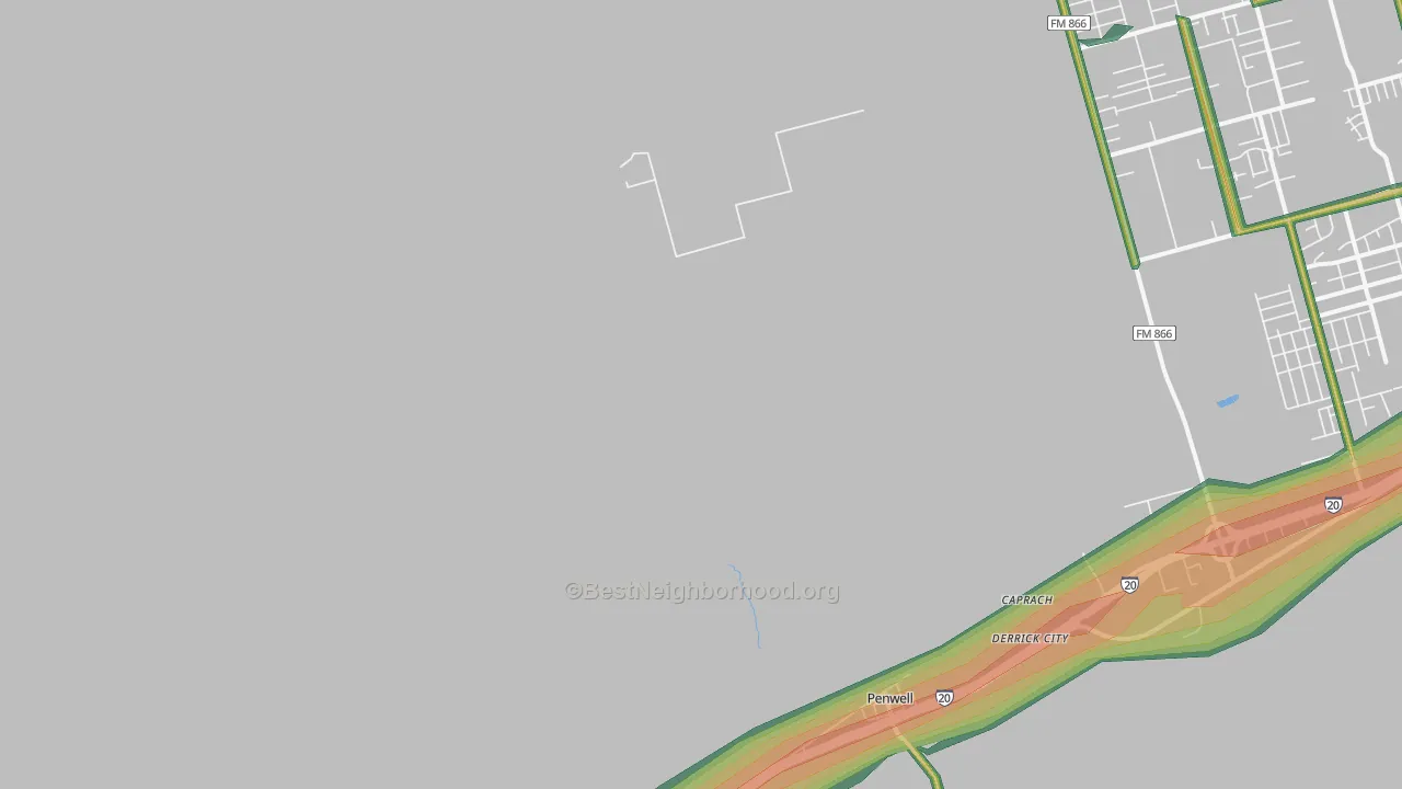 79759, TX Map of Noise Levels in 79759