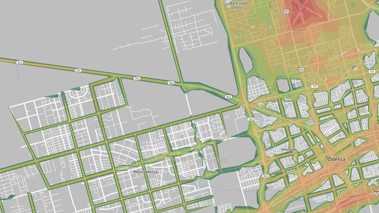 79764, TX Map of Noise Levels in 79764