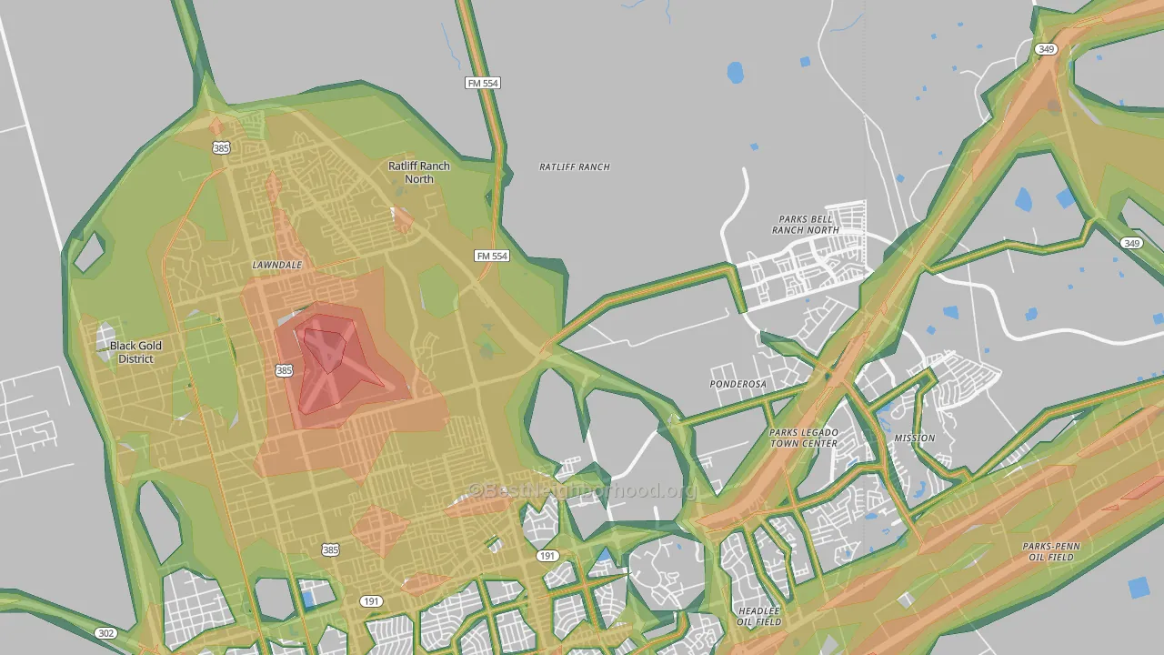 79765, TX Map of Noise Levels in 79765