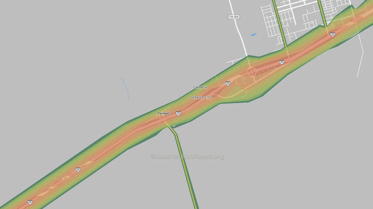 79776, TX Map of Noise Levels in 79776