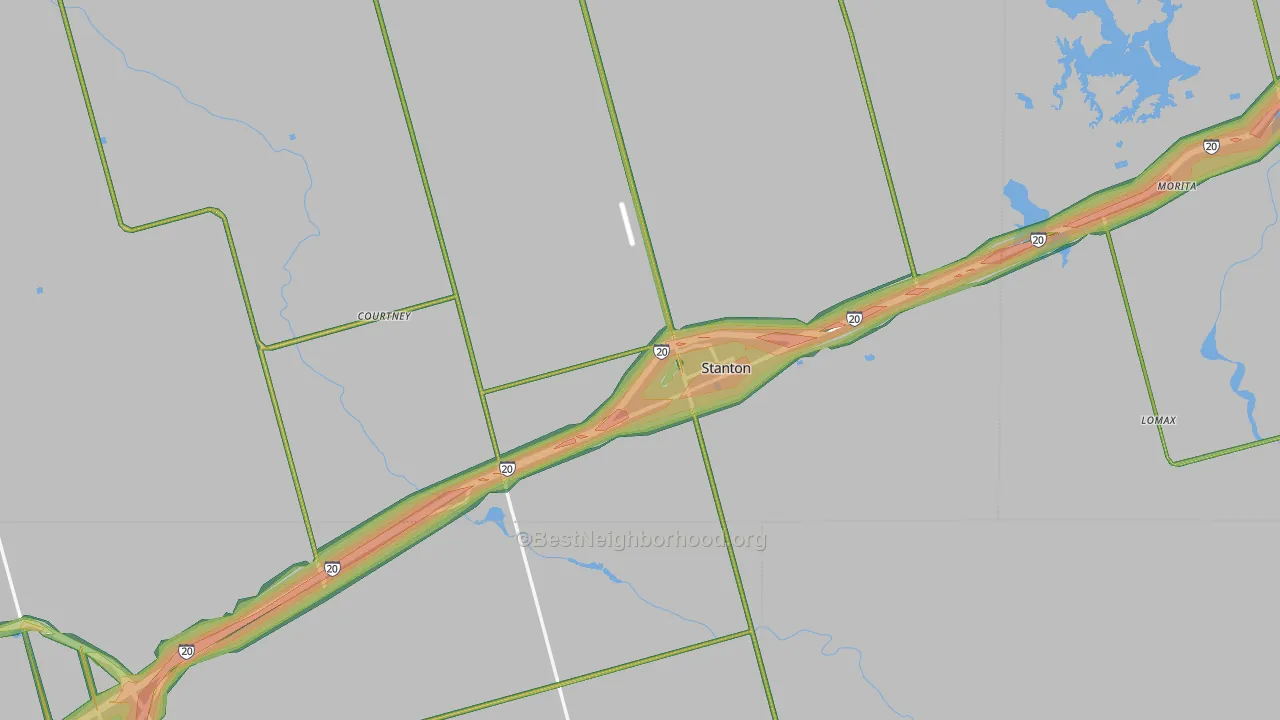 79782, TX Map of Noise Levels in 79782