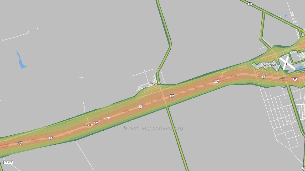 79788, TX Map of Noise Levels in 79788