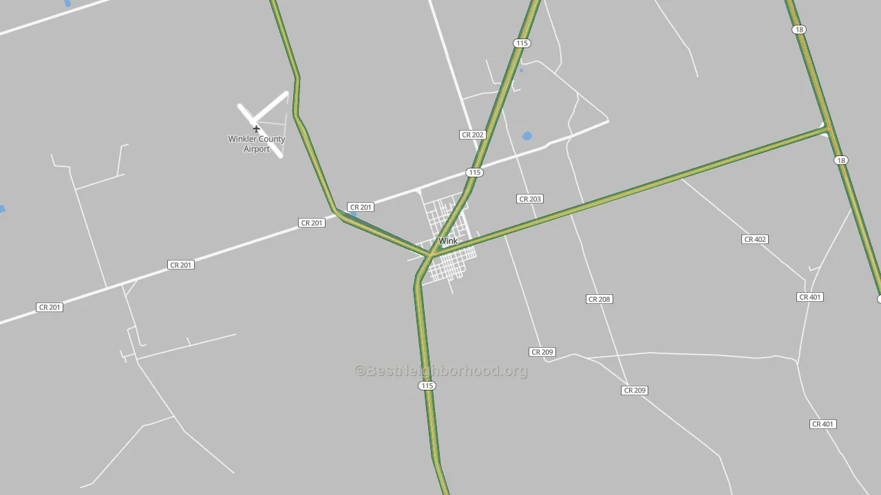 79789, TX Map of Noise Levels in 79789