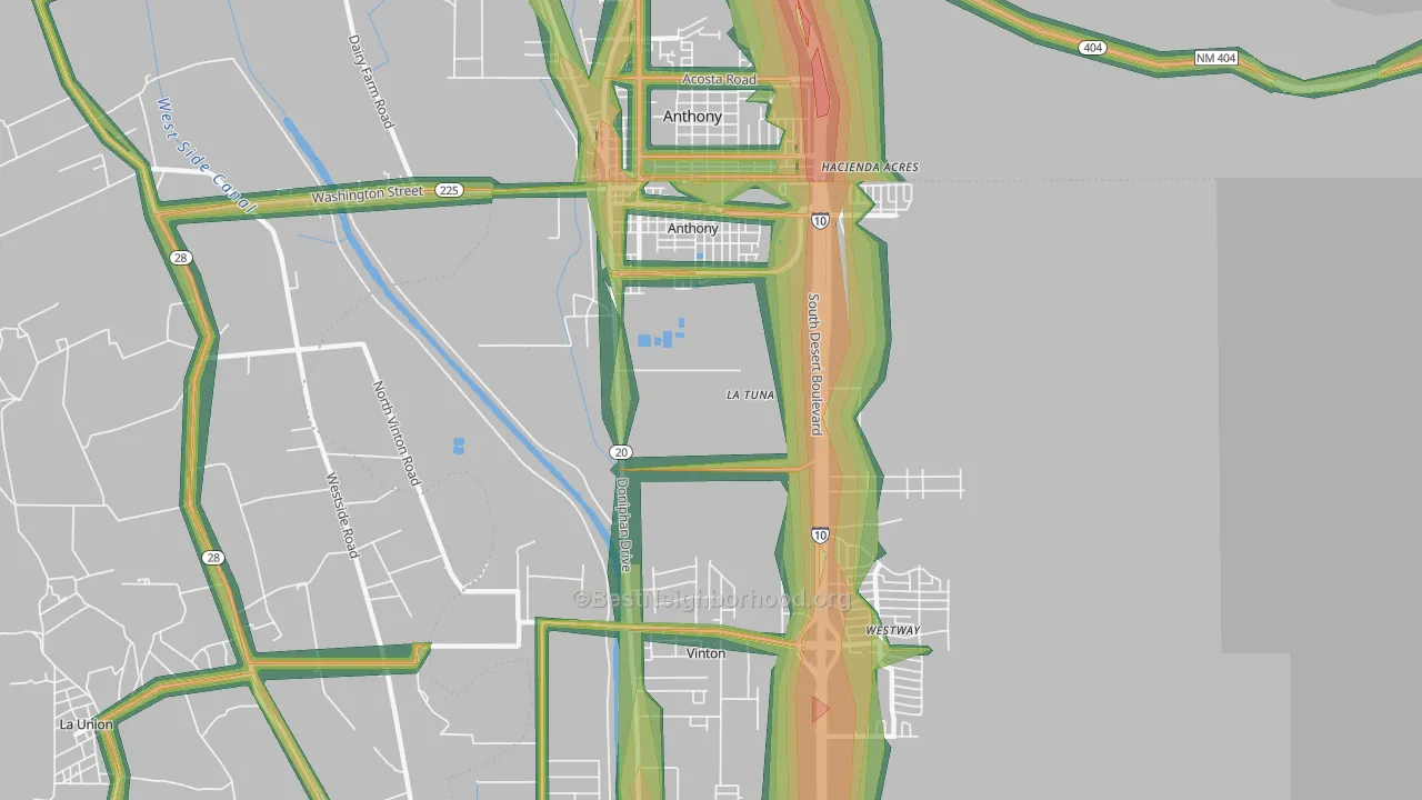 79821, TX Map of Noise Levels in 79821