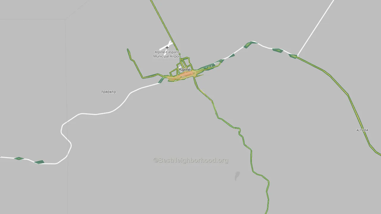 79830, TX Map of Noise Levels in 79830