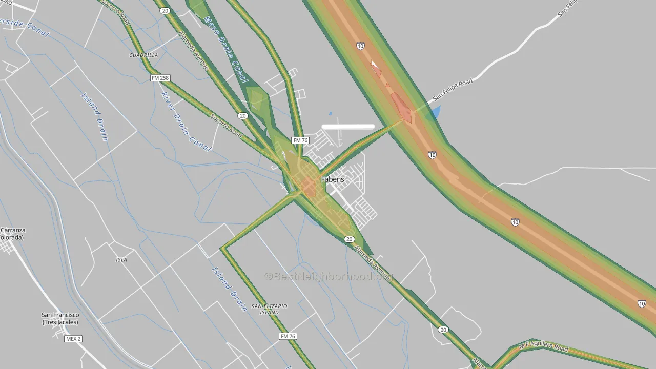 79838, TX Map of Noise Levels in 79838