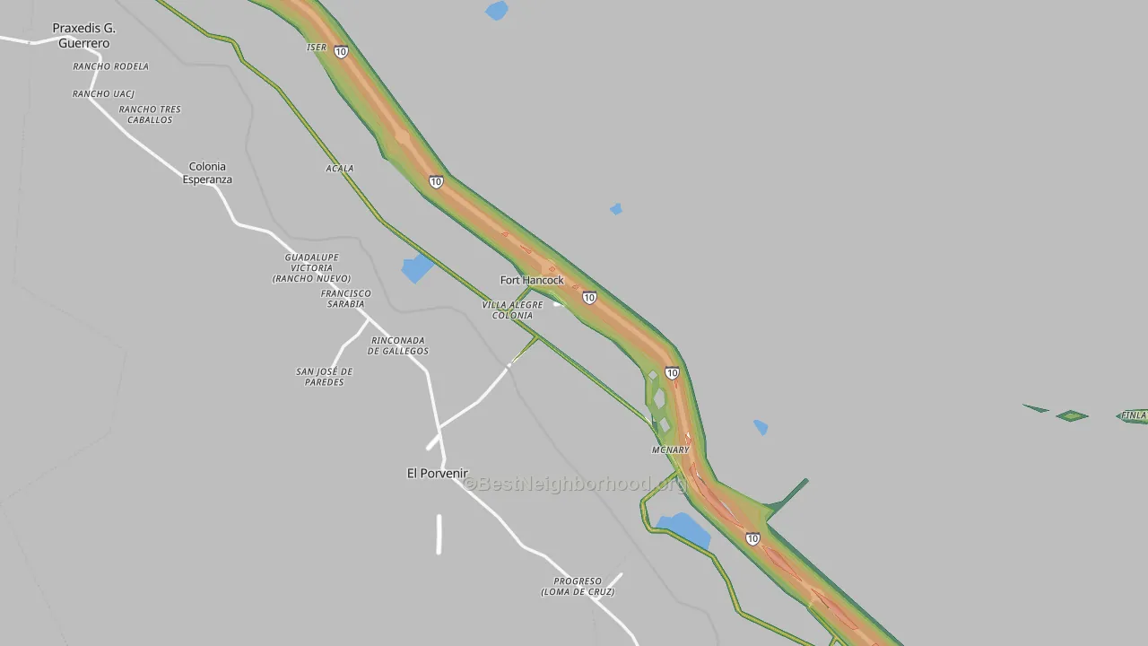 79839, TX Map of Noise Levels in 79839
