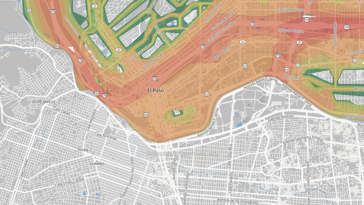 79901, TX Map of Noise Levels in 79901