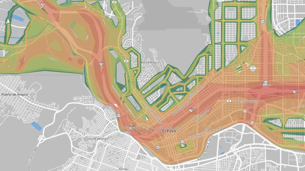 79902, TX Map of Noise Levels in 79902