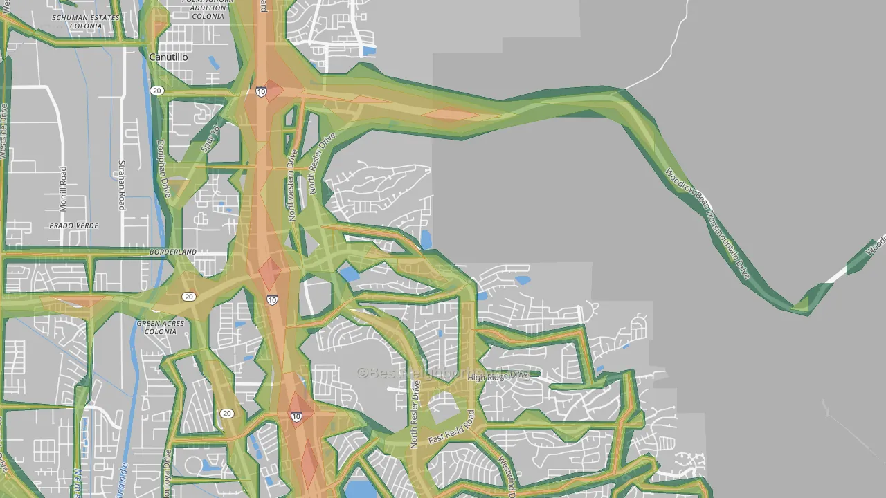 79911, TX Map of Noise Levels in 79911